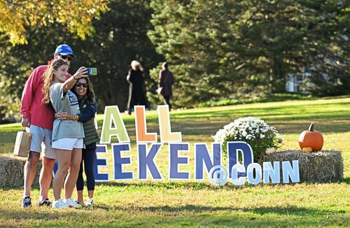 Fall Weekend, Summer Science Research posters, Shain Library Research Prize, Pumpkin carving, Ultimate Frisbee Family Fun Friday, Food Trucks, Lawn Games Friday, October 9, 2026. (Connecticut College photos by Sean D. Elliot)